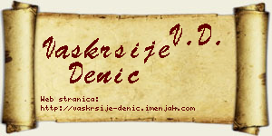 Vaskrsije Denić vizit kartica